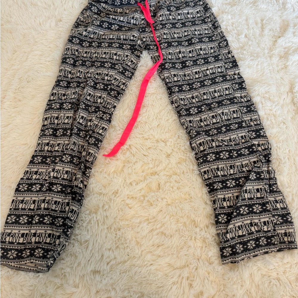 PINK Victoria's Secret Black and White Pajama Pants